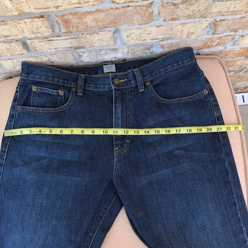 J.crew Cotton Style 86572 Mens Blue Wash Boot Cut‎ Jeans  34W 34L